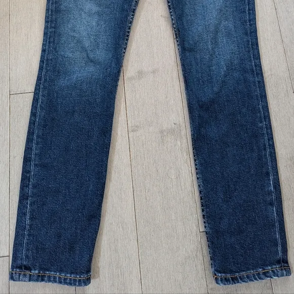 Re/done originals high rise ankle crop skinny jeans midnight blue size 26