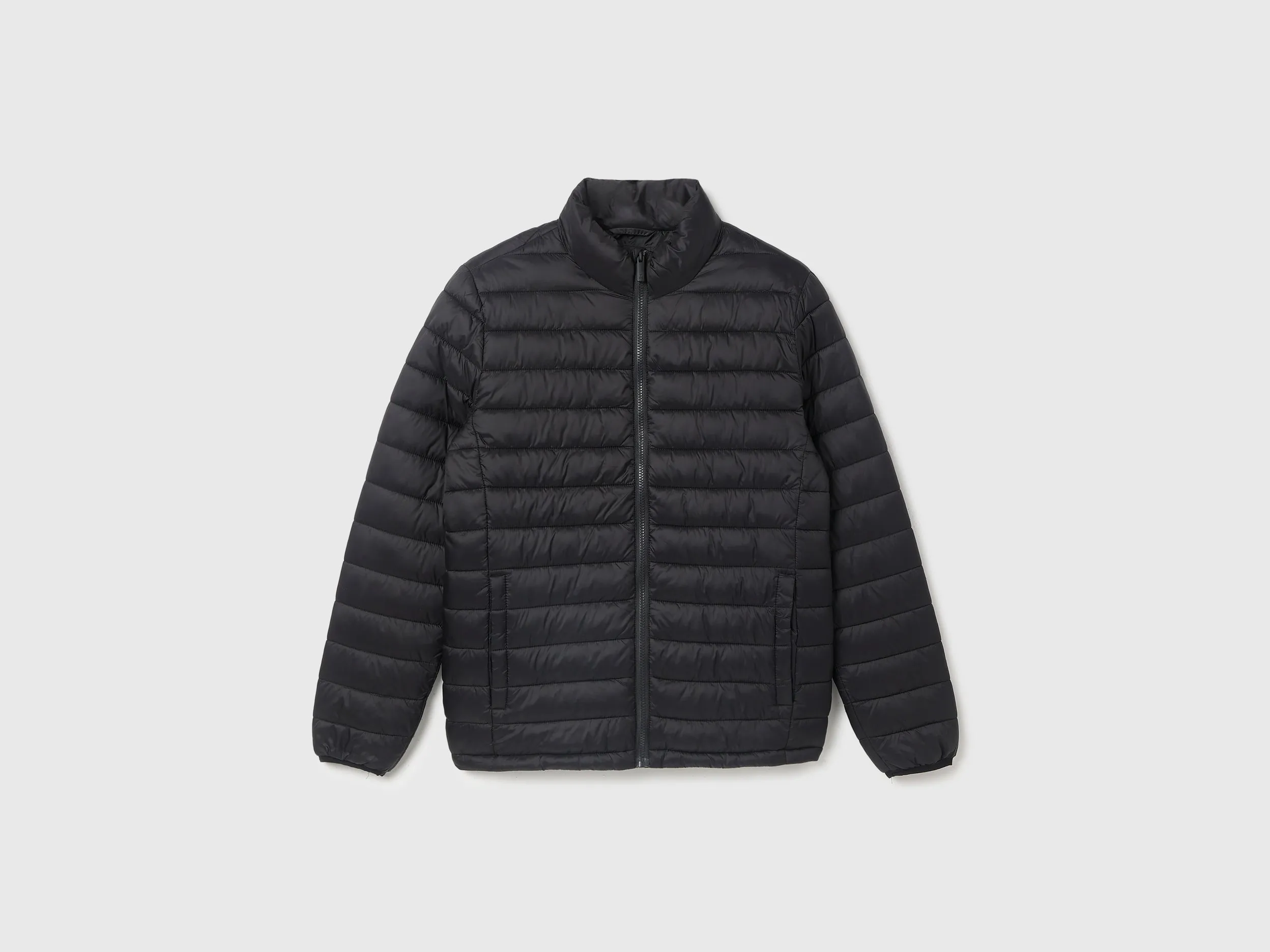 Regular Fit Mock Neck Solid Jacket