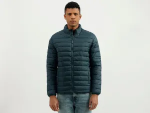 Regular Fit Mock Neck Solid Jacket