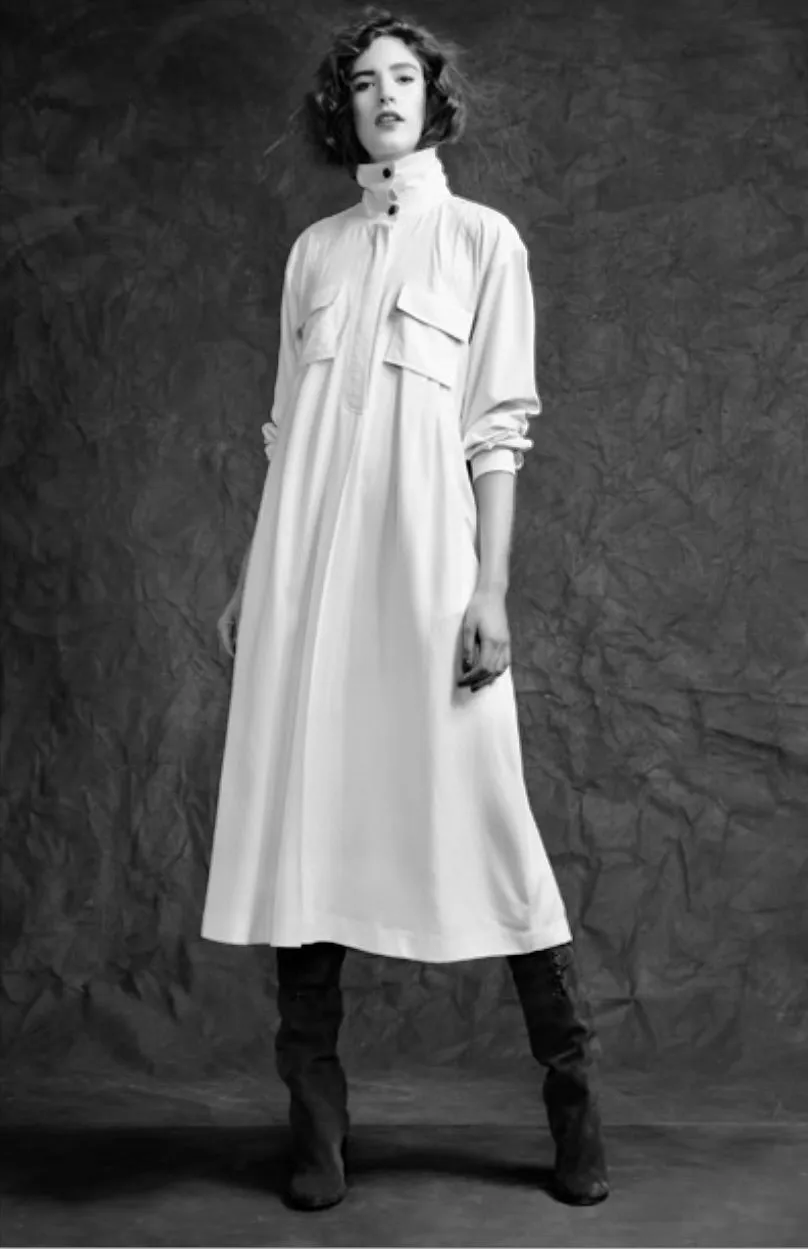 Riding Dress in Cream Raw Silk {Made to Order}