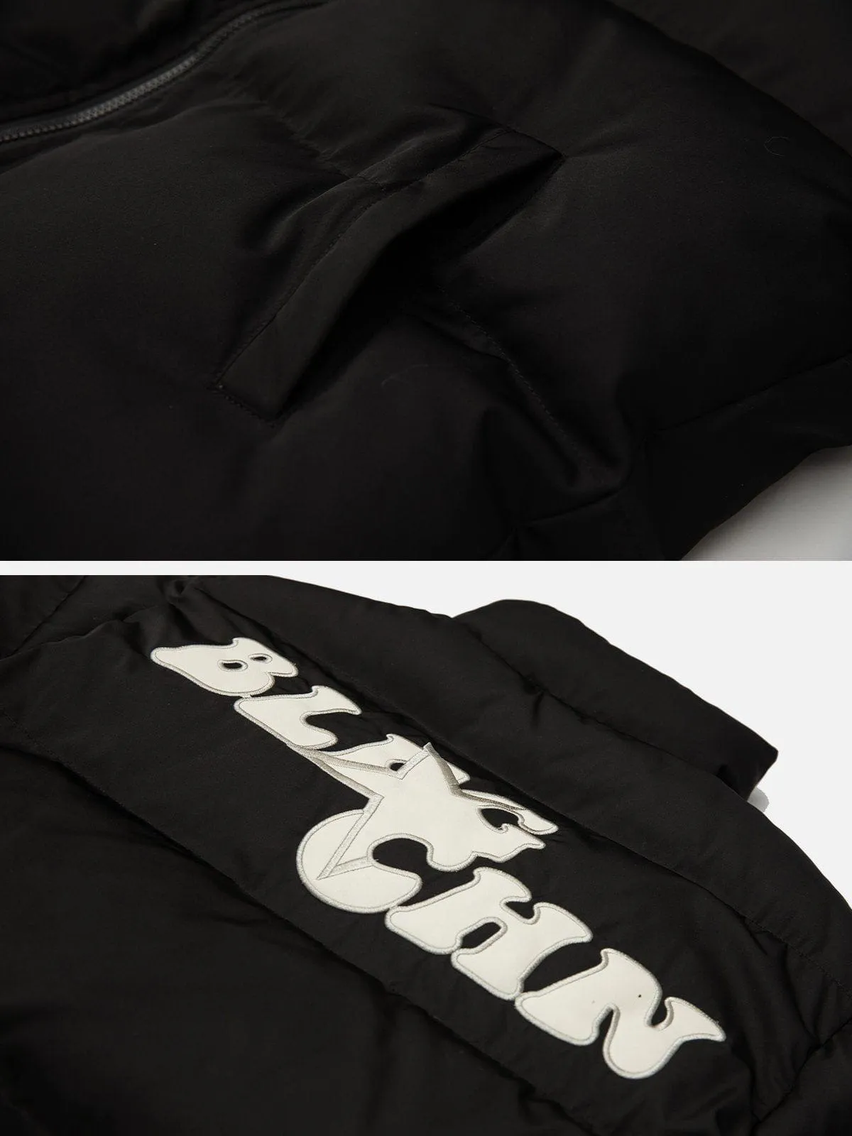 Rimiro - Star Letter Embroidery Winter Coat
