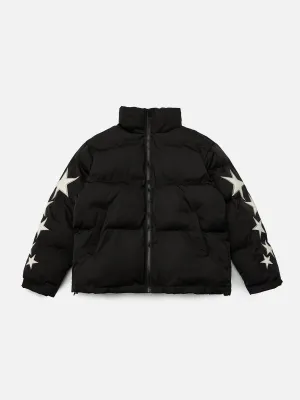 Rimiro - Star Letter Embroidery Winter Coat