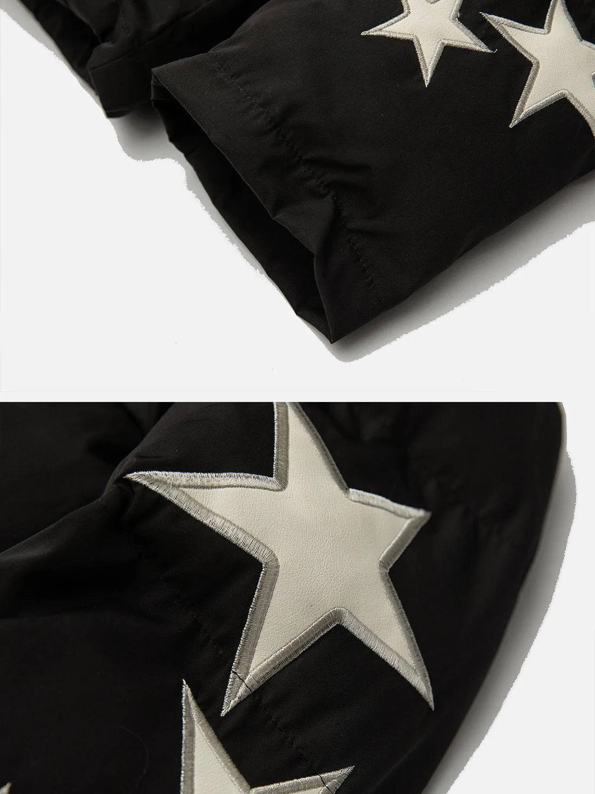 Rimiro - Star Letter Embroidery Winter Coat