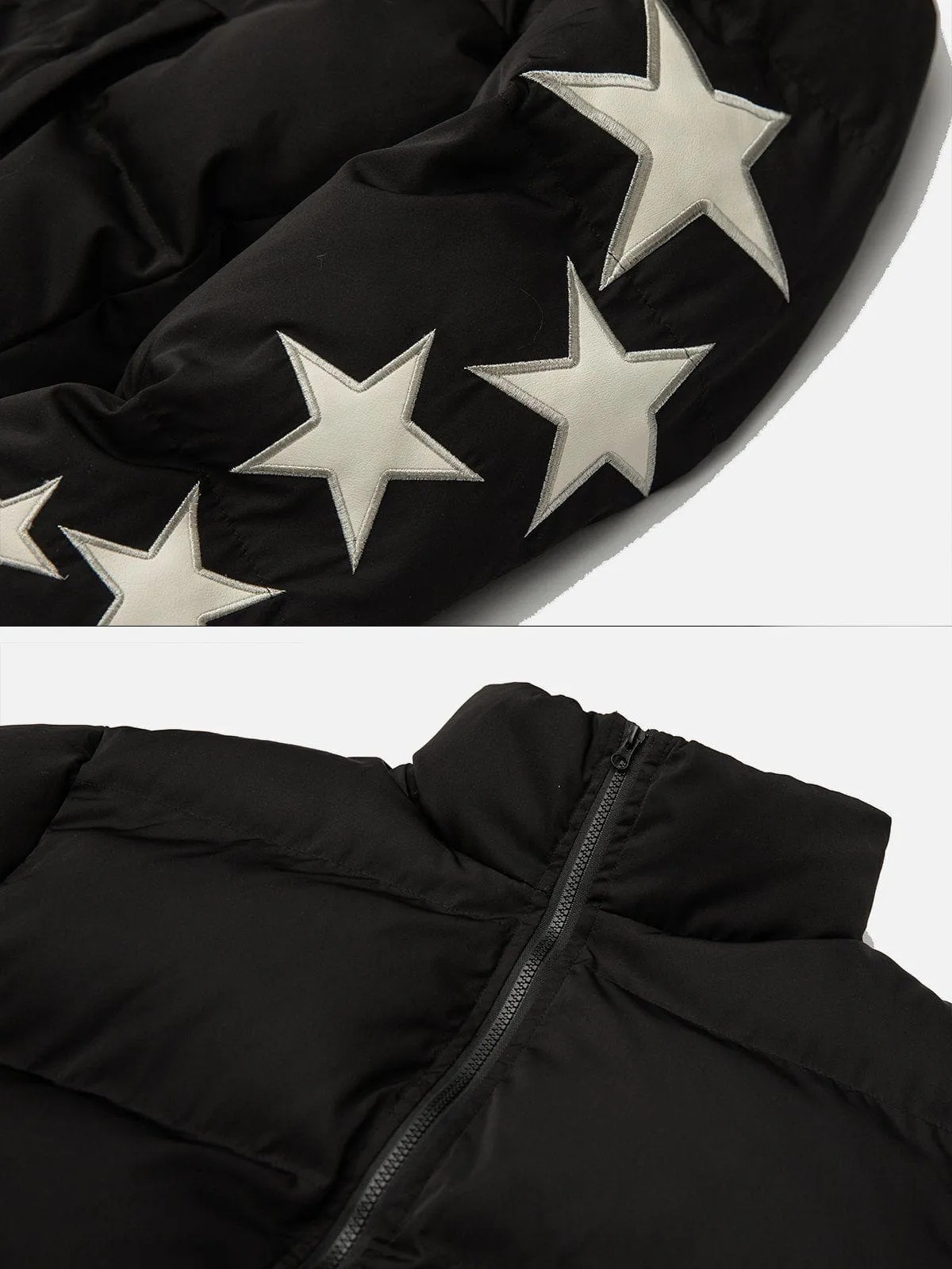 Rimiro - Star Letter Embroidery Winter Coat