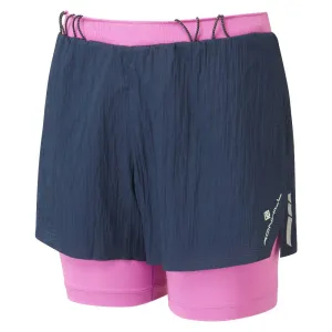 Ronhill Tech Race Twin Short (Womens) - Dark Navy/Fuschia