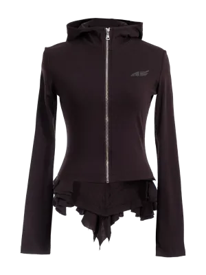 RUFFLE HOOD JACKET
