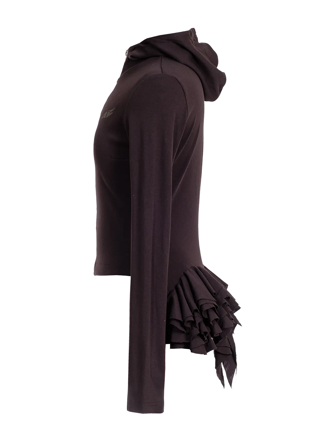 RUFFLE HOOD JACKET
