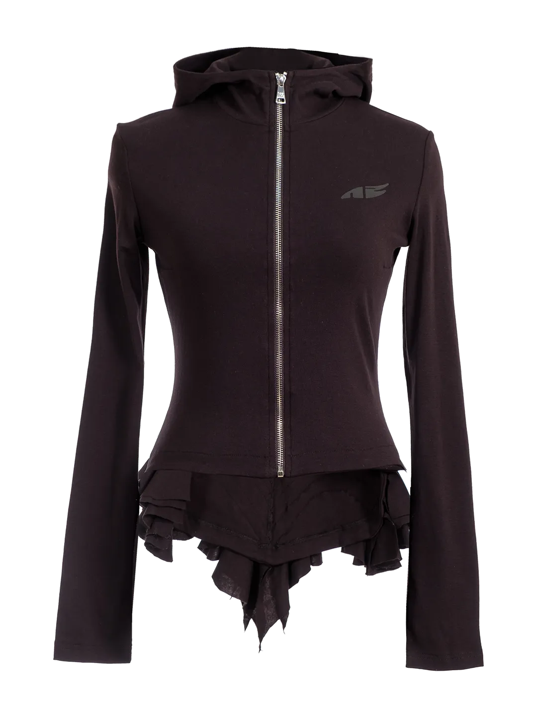 RUFFLE HOOD JACKET