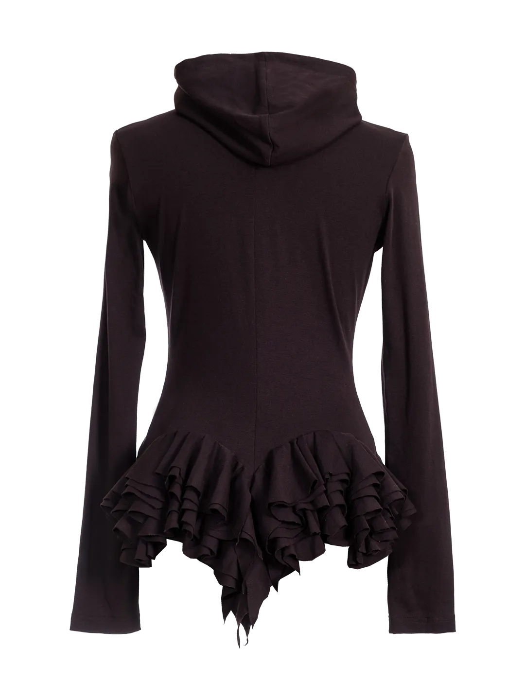 RUFFLE HOOD JACKET