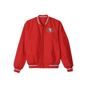 San Francisco 49ers Lightweight Bomber Jacket – NFL Bomber Jacket - Clubs Varsity