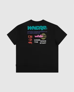 SCRAWL BOX FIT TEE - BLACK