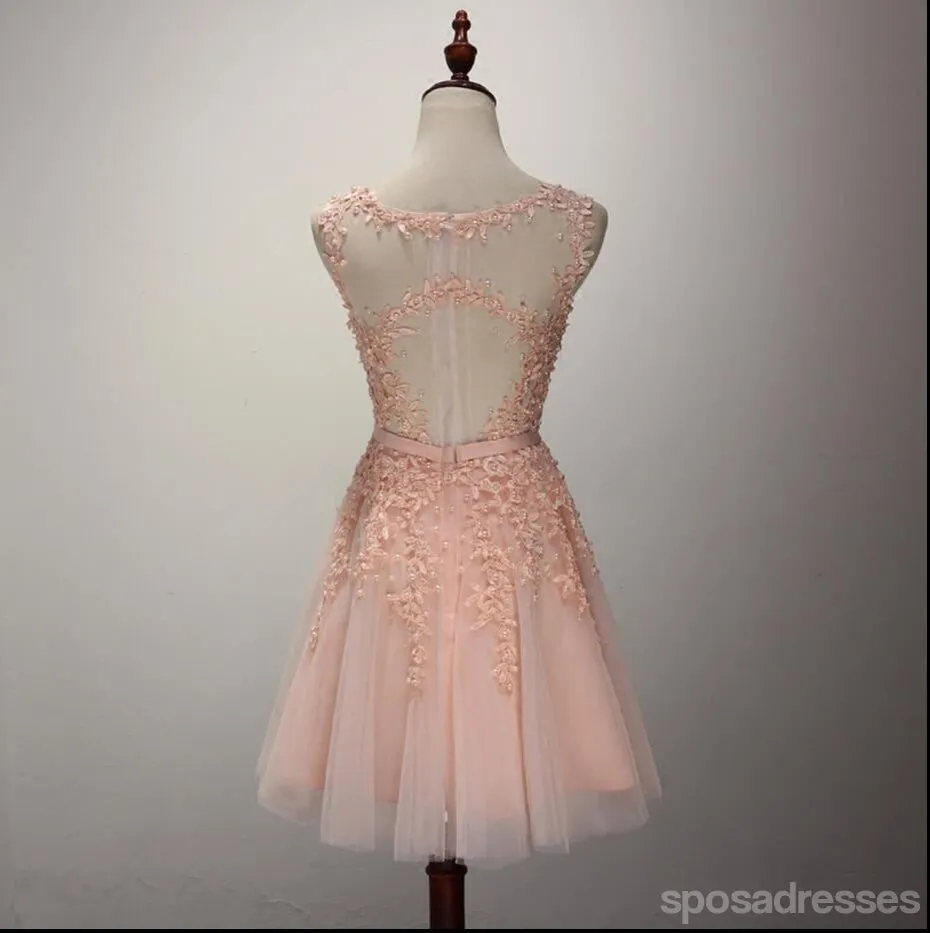 Sexy See Through Lace Homecoming Prom Dresses, Affordable Short Party Prom Dresses, Perfect Homecoming Dresses, CM232