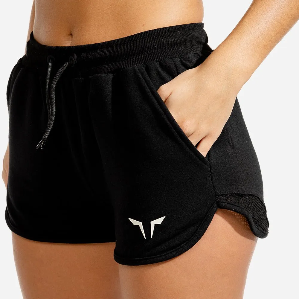 She-Wolf Crop Shorts - Black
