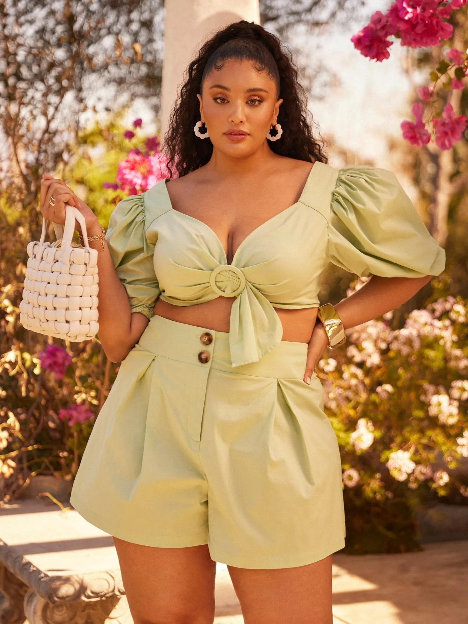 Shelley Puff Sleeve Crop Top