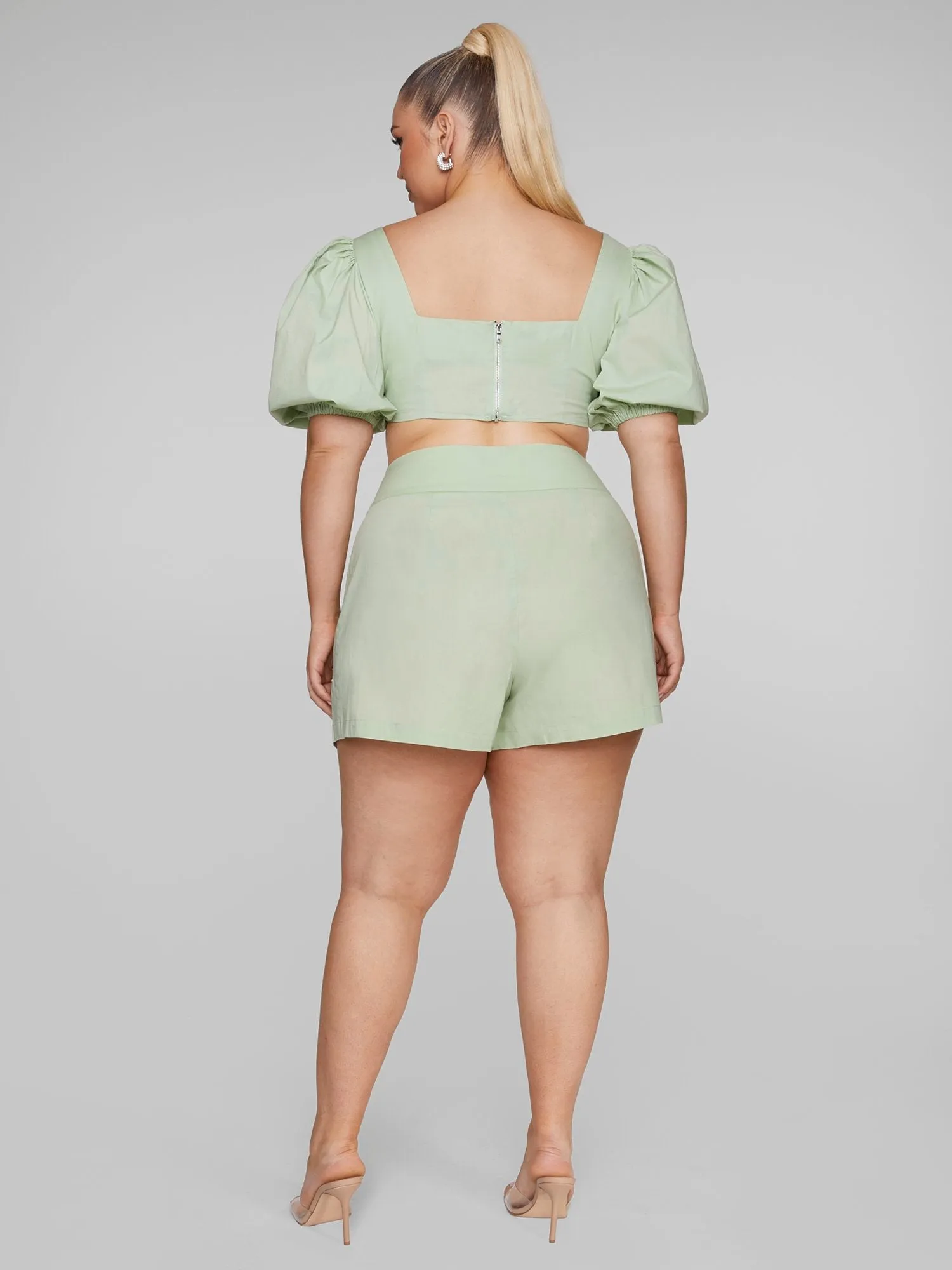 Shelley Puff Sleeve Crop Top
