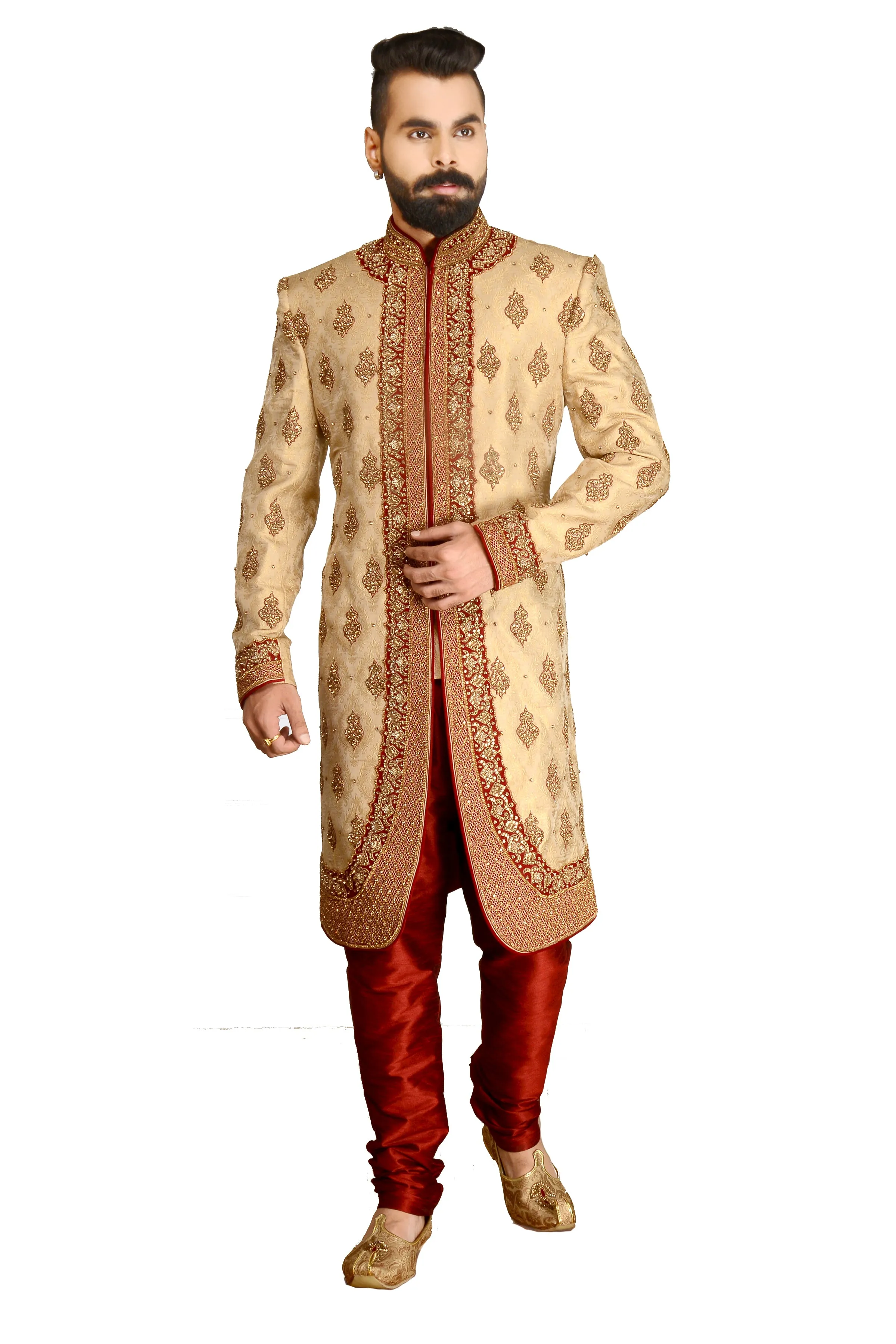 Sherwani (Custom Tailored) - (D.No.-1182)