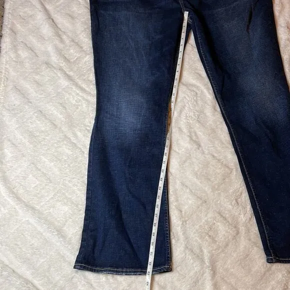 SILVER JEANS ELYSE SLIM BOOTCUT MIDRISE CURVY 24 distressed
