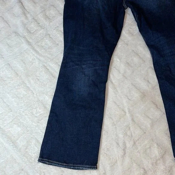 SILVER JEANS ELYSE SLIM BOOTCUT MIDRISE CURVY 24 distressed