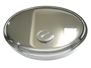 Silver Toned Etched Oval Squid Oval Trinket Jewelry Box
