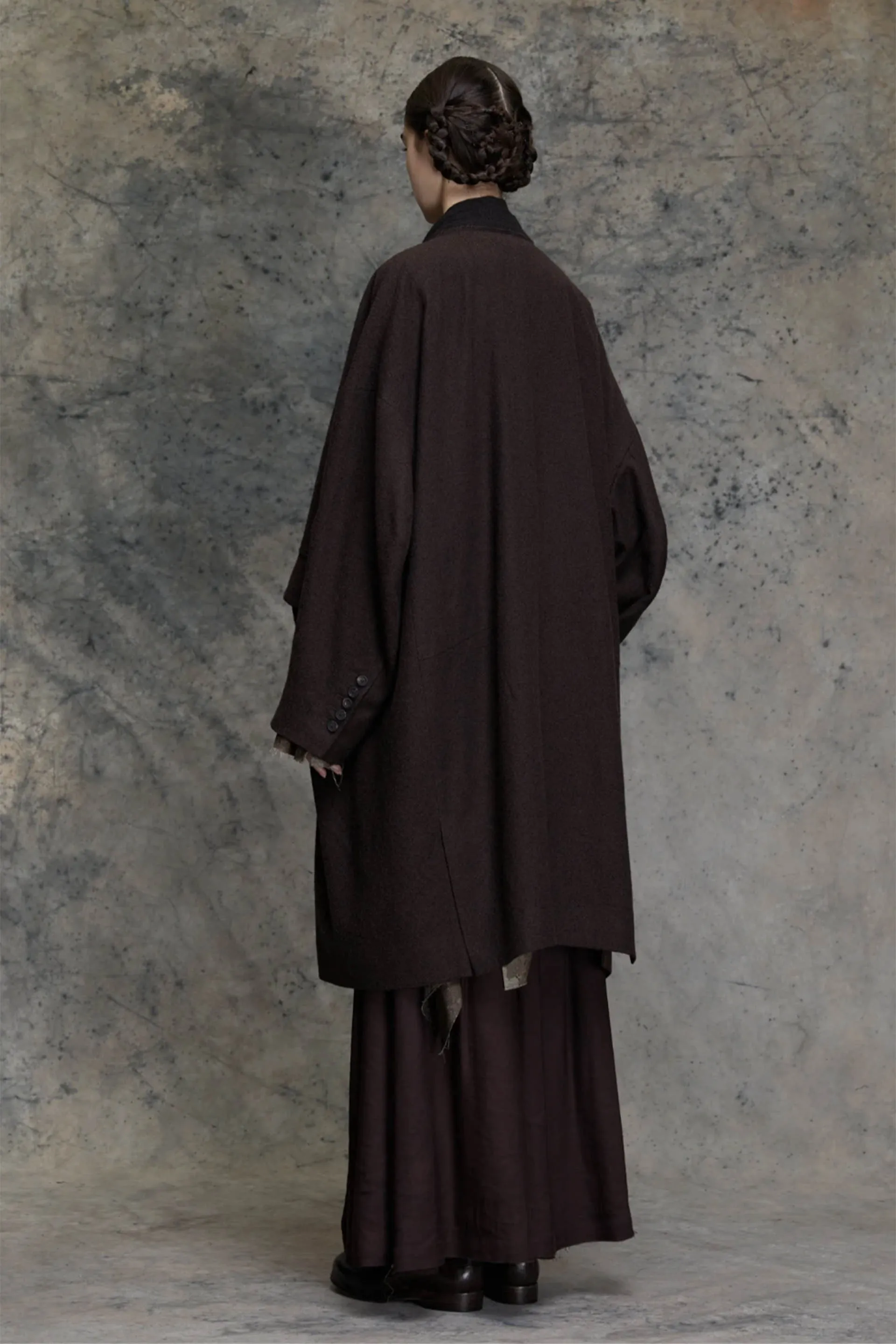 Single Button Loose Fit Coat