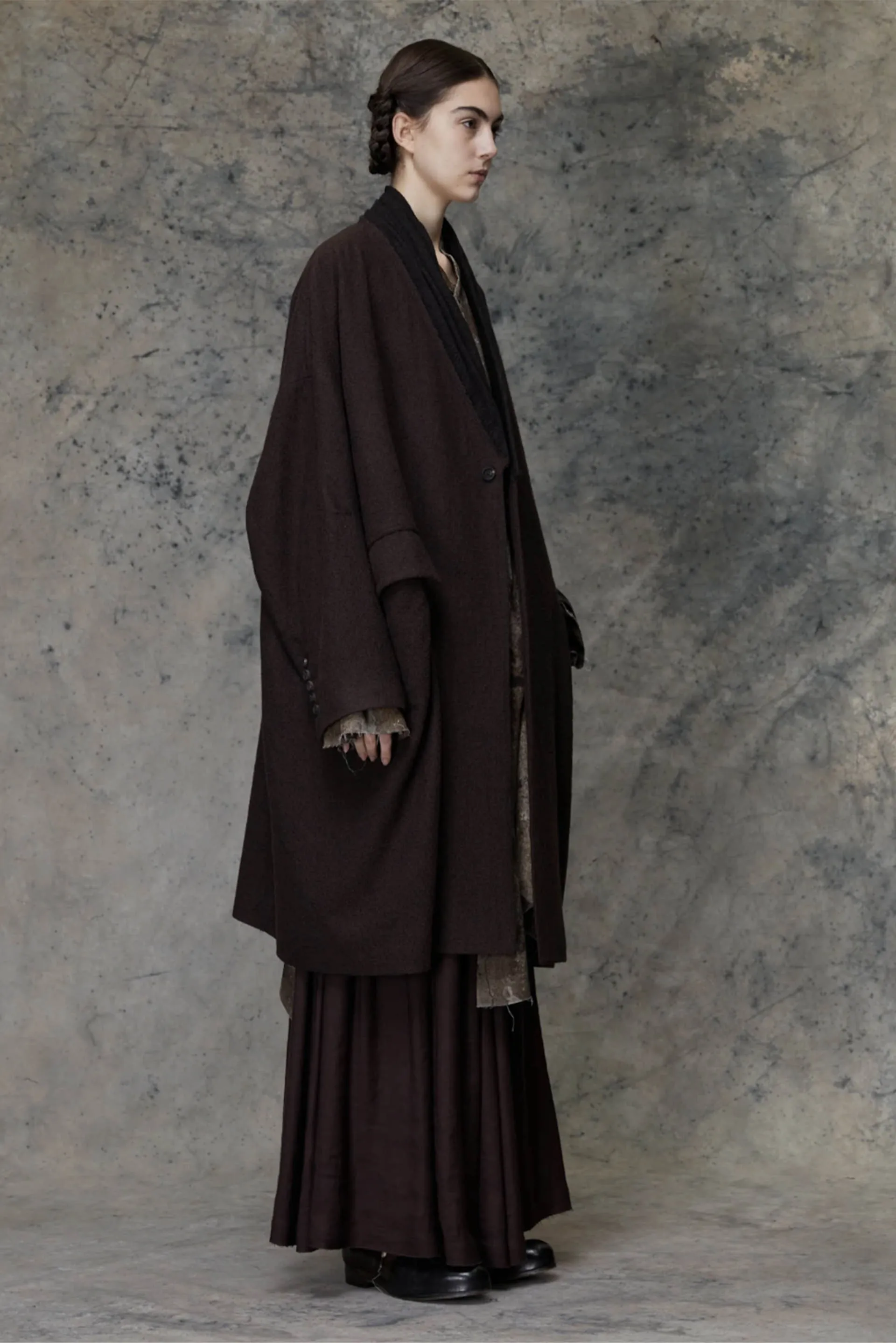 Single Button Loose Fit Coat