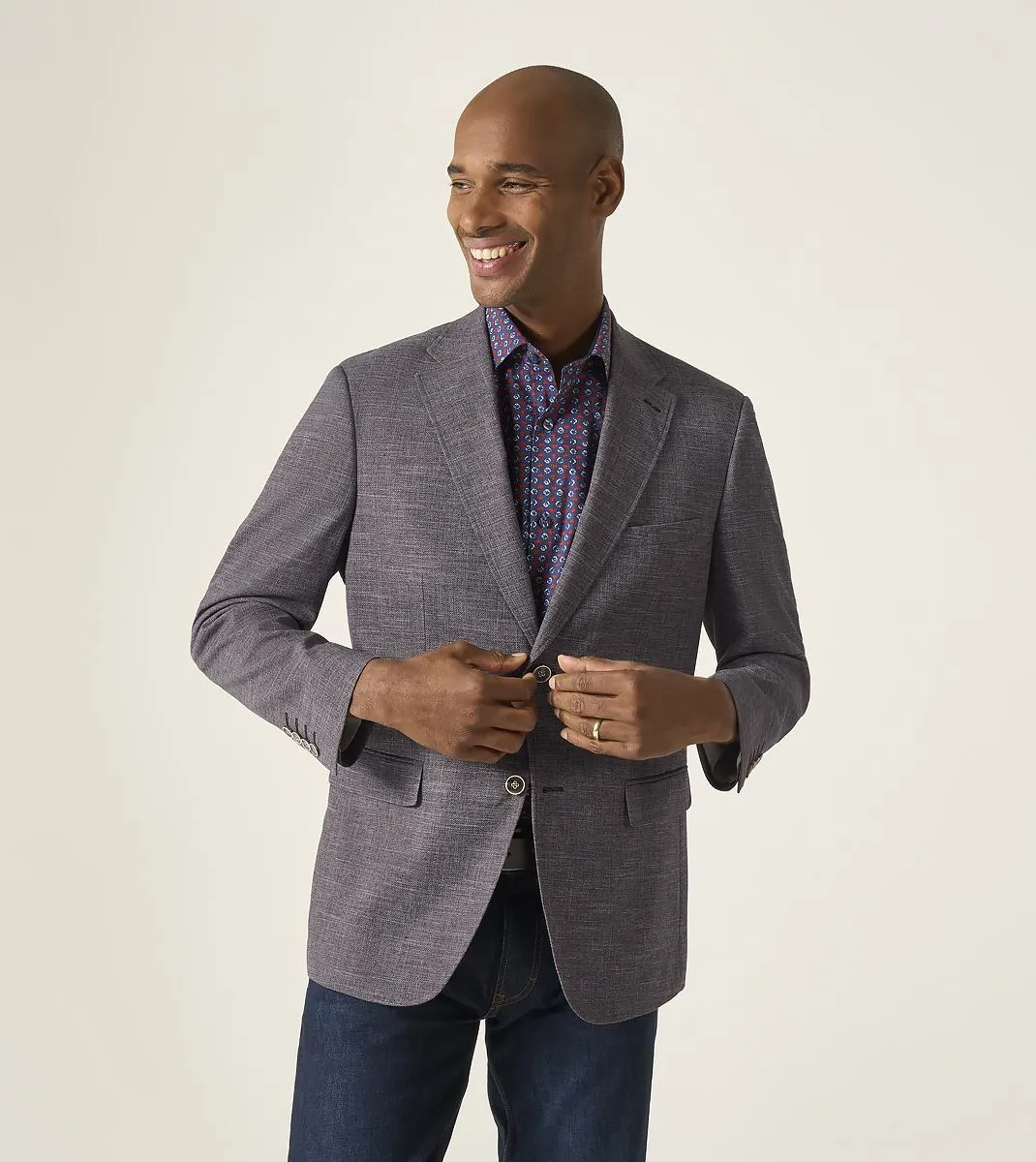 Skopes Tailored Fit Jamie Suit Jacket For Men in Berry Red, 36S-62L