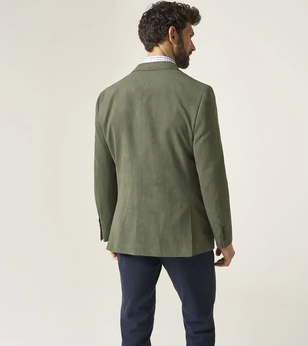 Skopes Tailored Fit Padua Jacket For Men in Herb Green Herringbone, 36S-62L