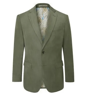 Skopes Tailored Fit Padua Jacket For Men in Herb Green Herringbone, 36S-62L