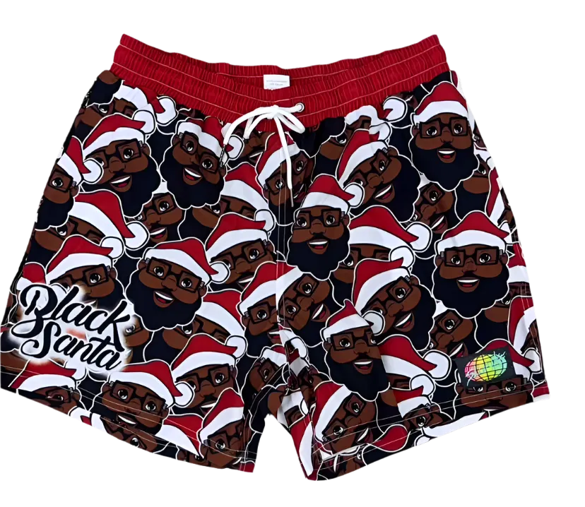 SLUNKS Black Santa Special Edition Shorts Trunks w/ Pockets