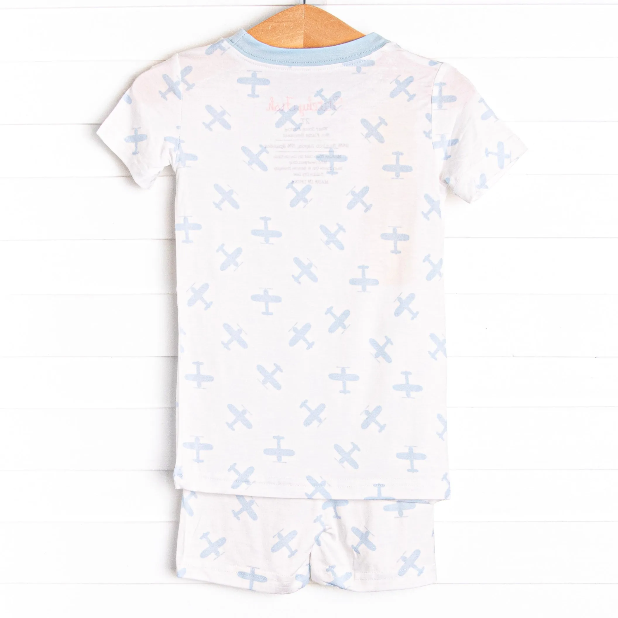 Soaring Skies Bamboo Pajama Short Set, Blue