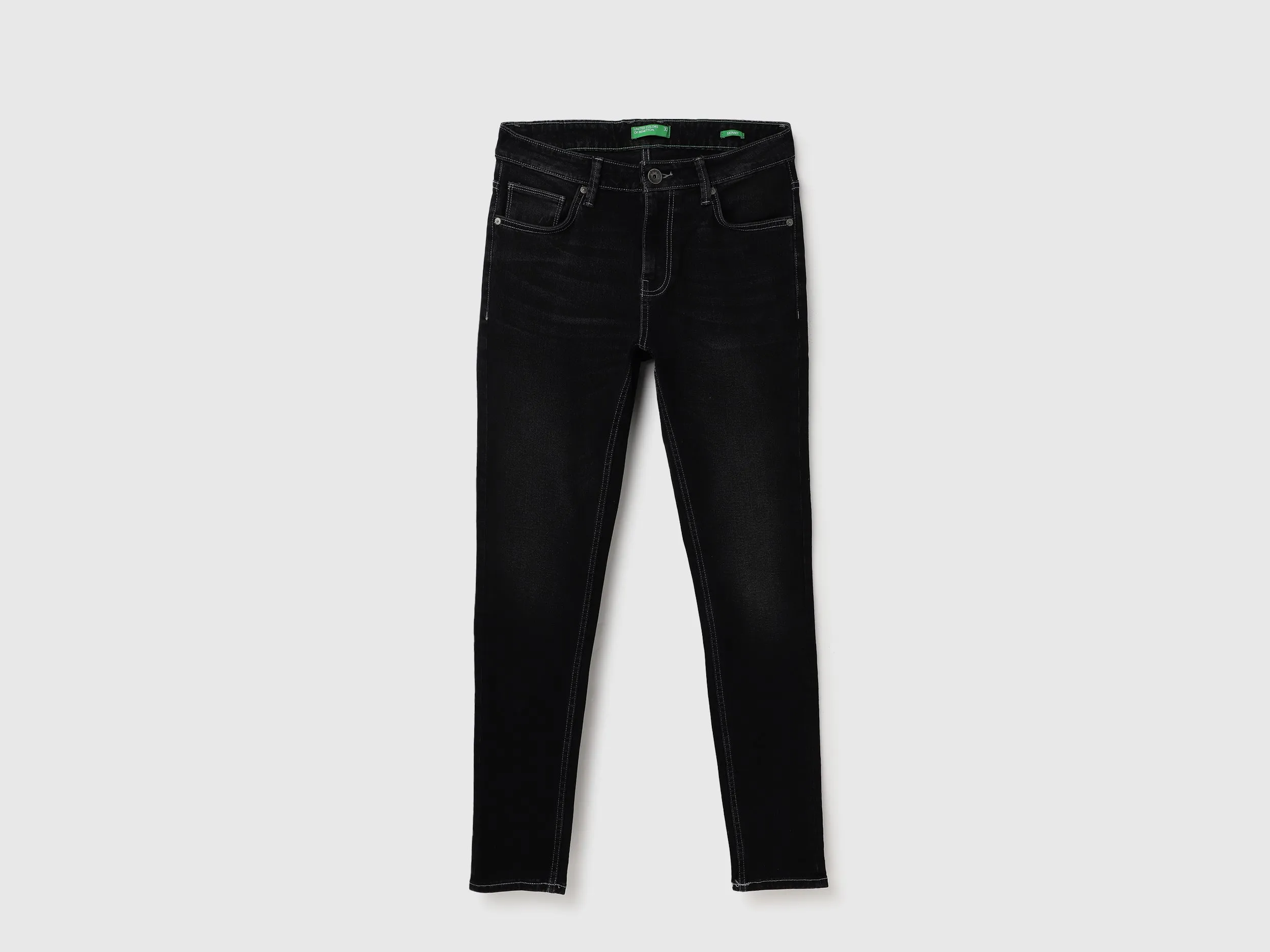 Solid Mid Rise Skinny Fit Jeans