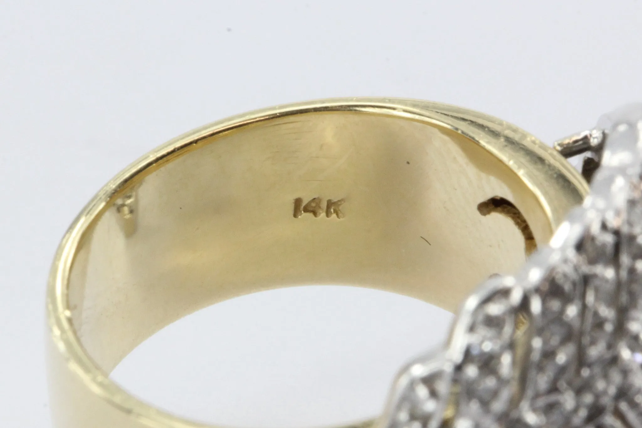 Sonia B 14K White & Yellow Gold Diamond Leaf / Feather Ring Sonia Bitton