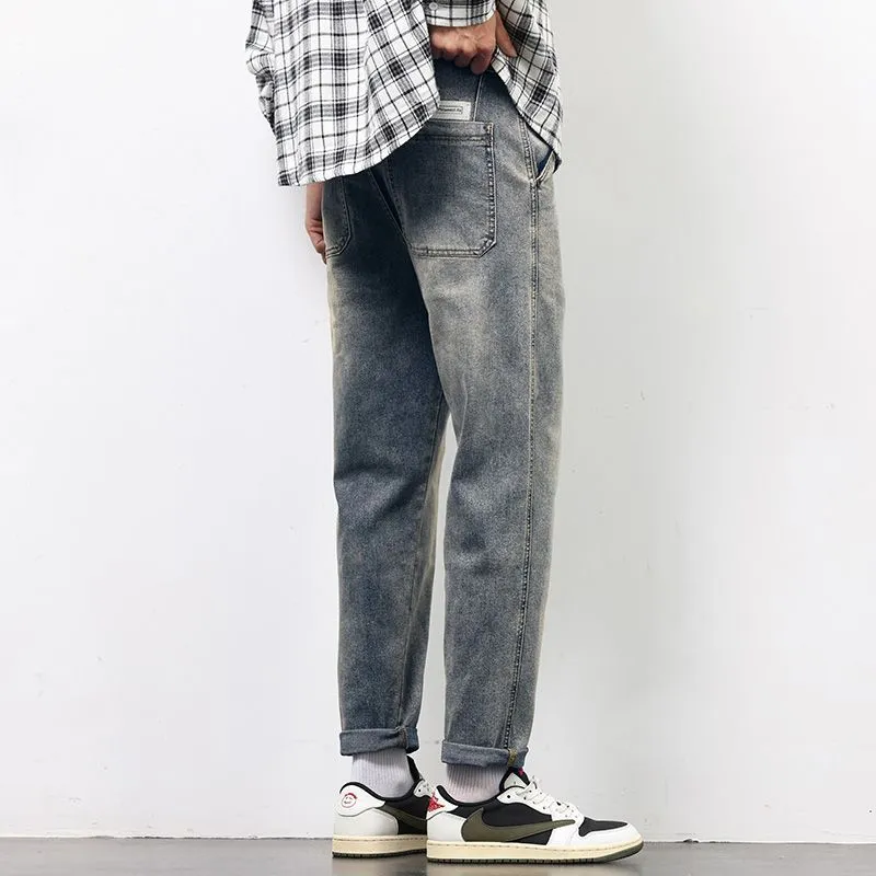 Stylish Relaxed-Fit Straight Leg Jeans for Men