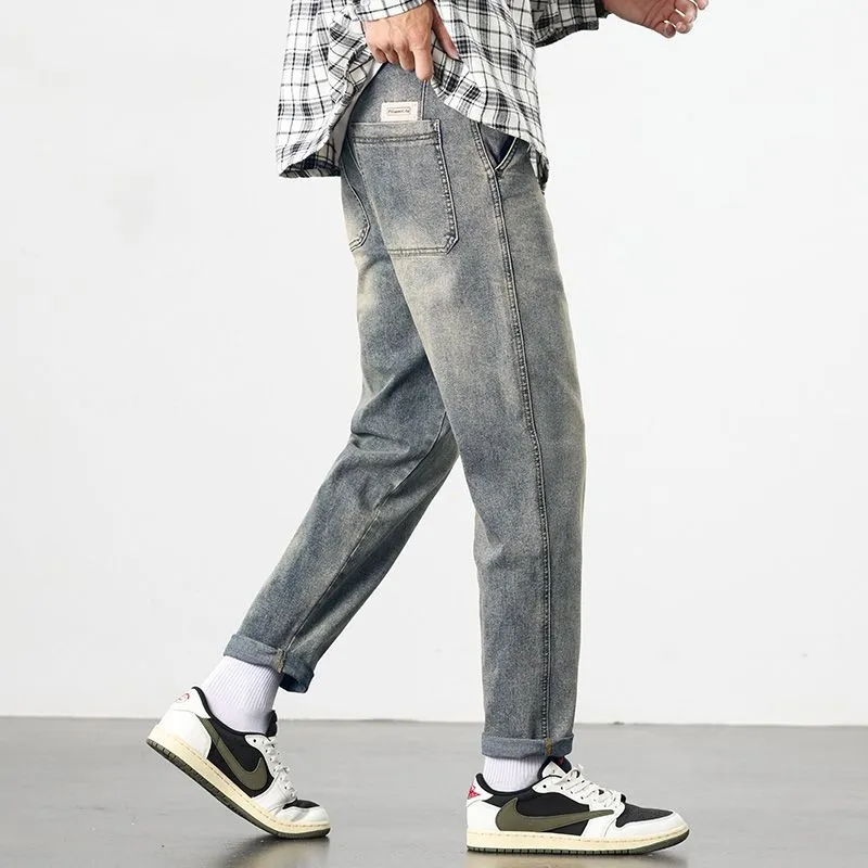 Stylish Relaxed-Fit Straight Leg Jeans for Men