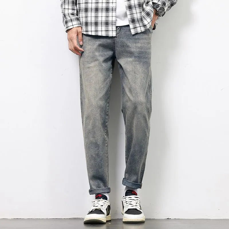 Stylish Relaxed-Fit Straight Leg Jeans for Men