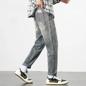 Stylish Relaxed-Fit Straight Leg Jeans for Men