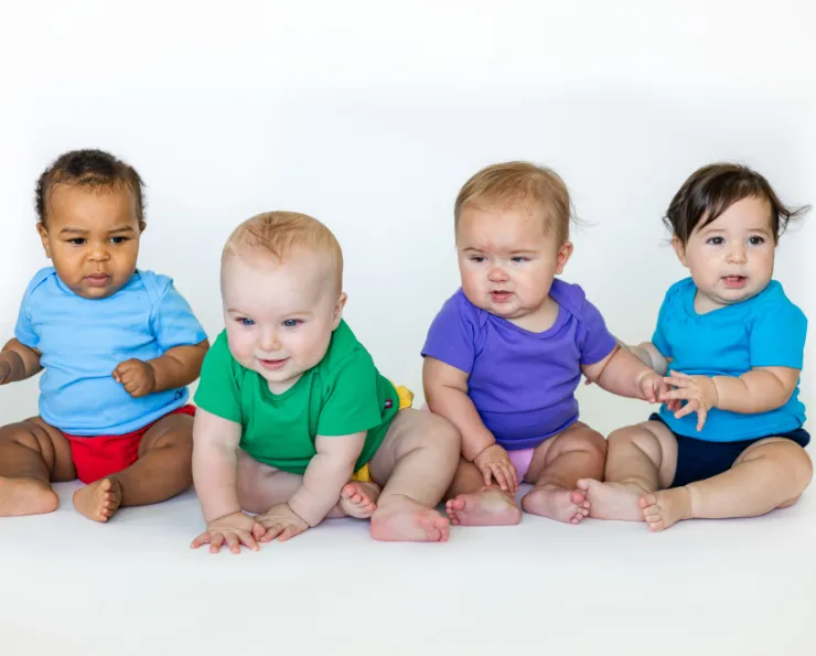 Super-Soft Organic Cotton Baby Rib Short Sleeve Lap Tee| Bright Light Blue