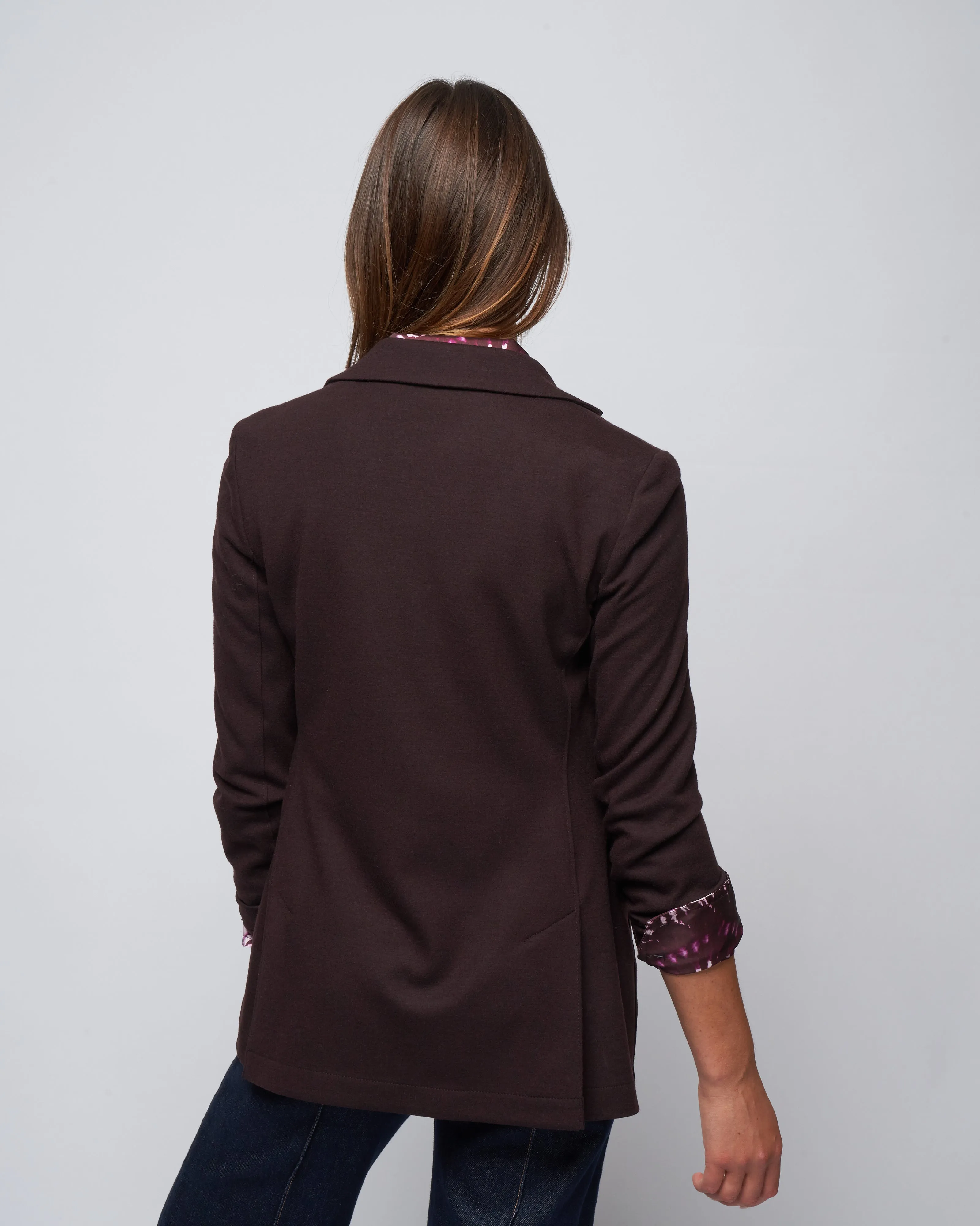 superfine merino hacking jacket - bordeaux