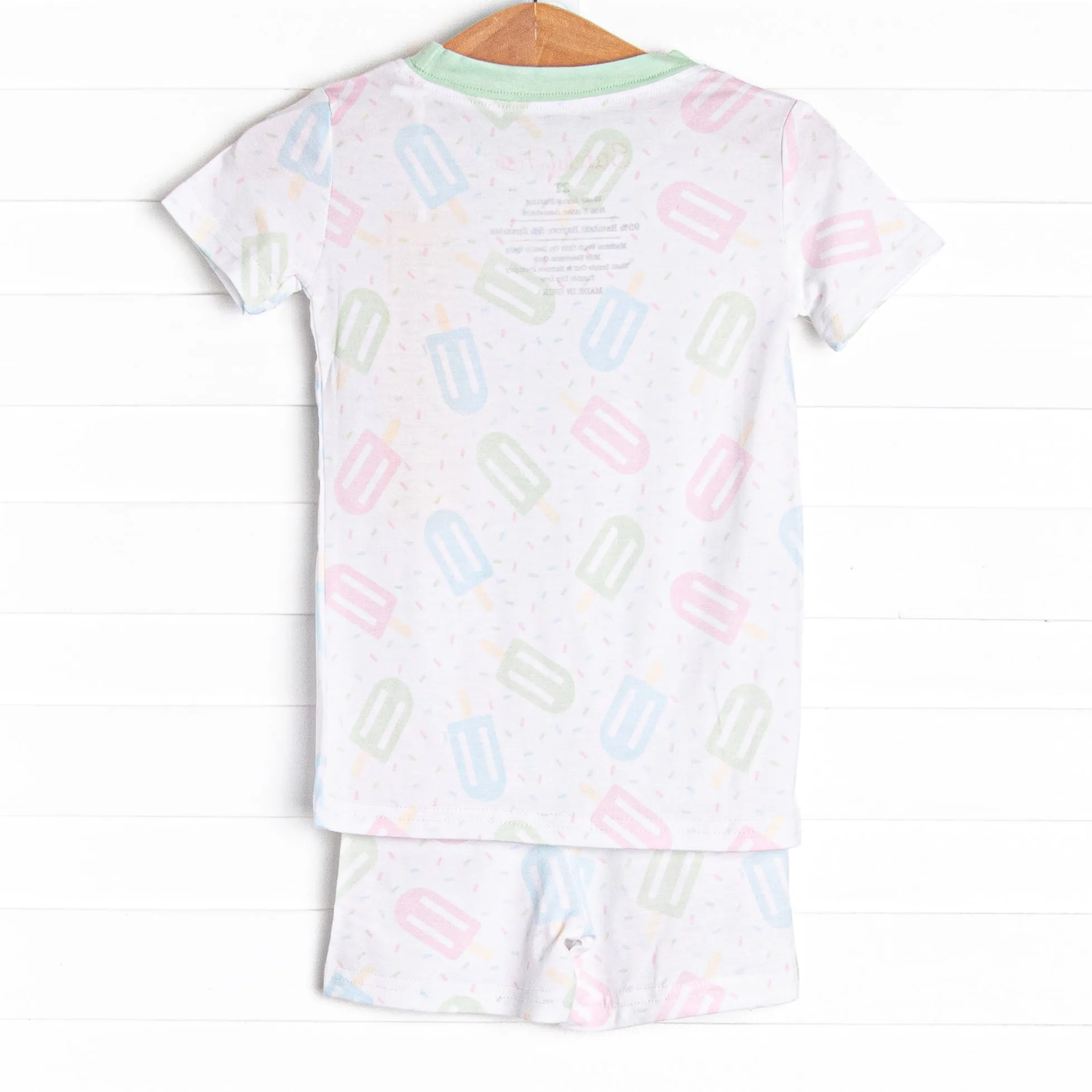 Sweet Spring Treat Bamboo Pajama Short Set, Green
