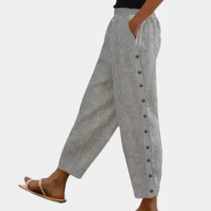 Tania - Stylish Chic striped women's pants