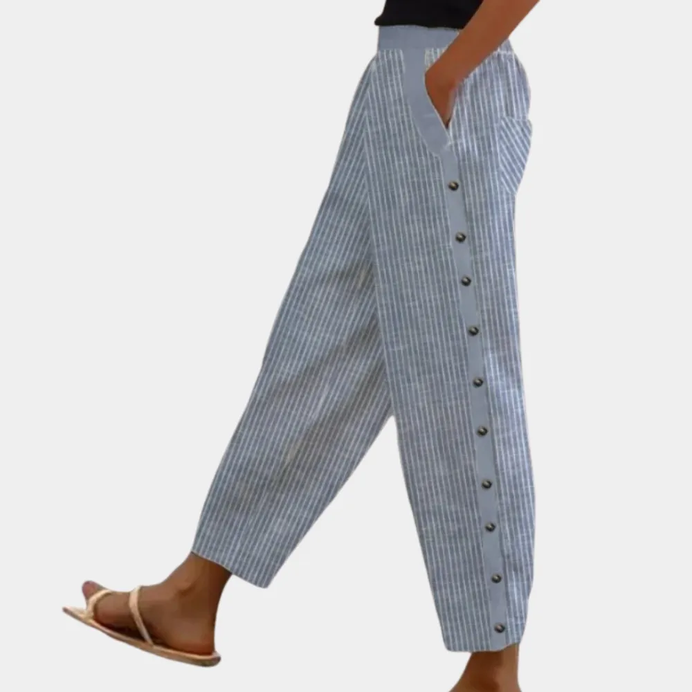 Tania - Stylish Chic striped women's pants