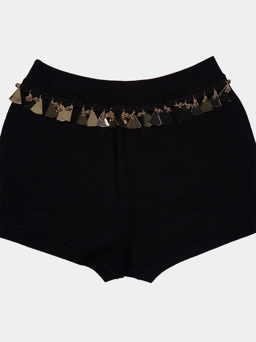 Tassel-Trim Knitted Shorts