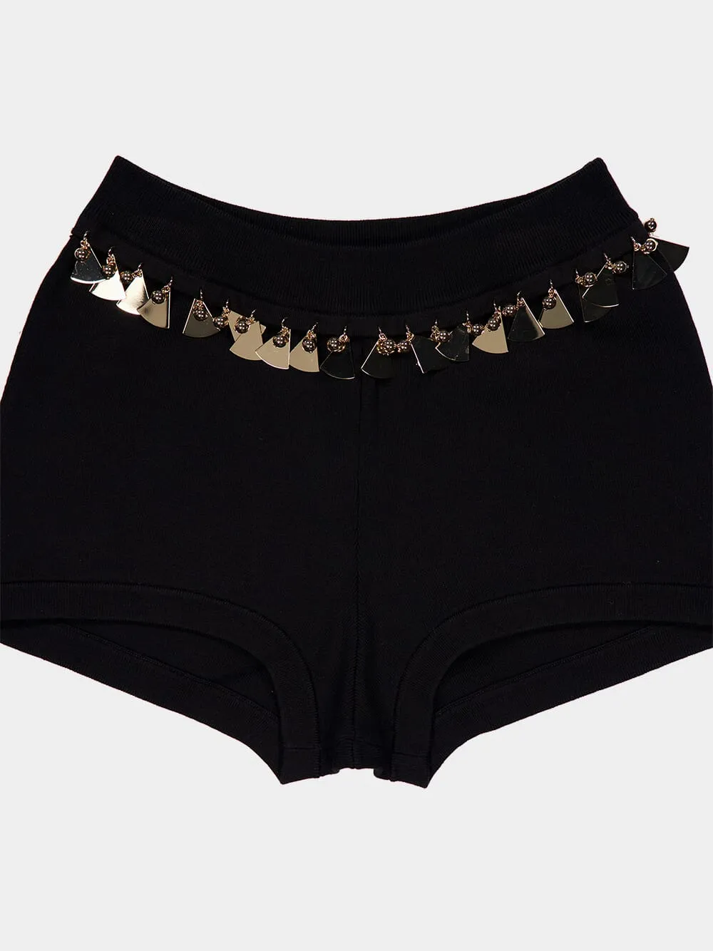 Tassel-Trim Knitted Shorts