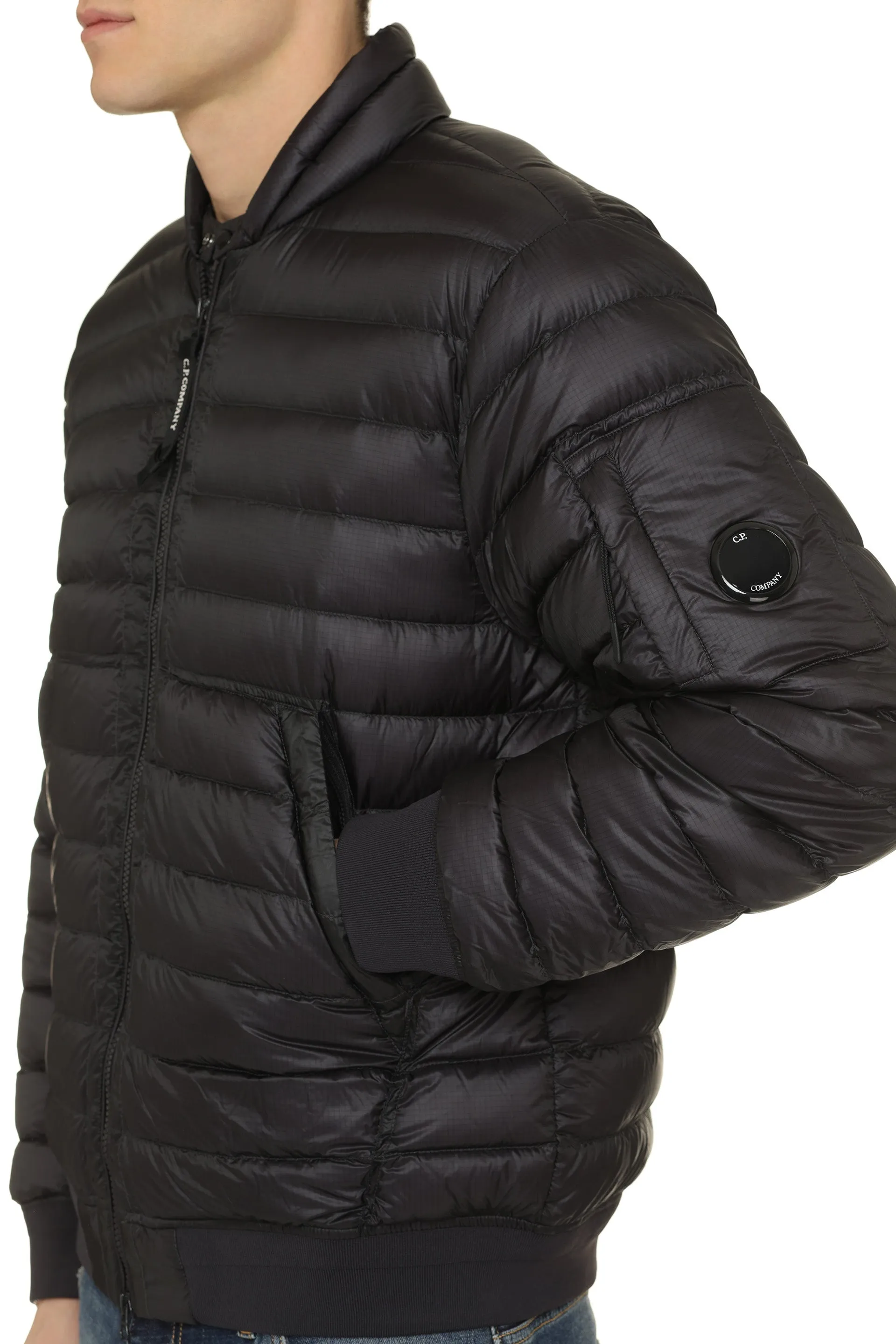 Techno-nylon down jacket