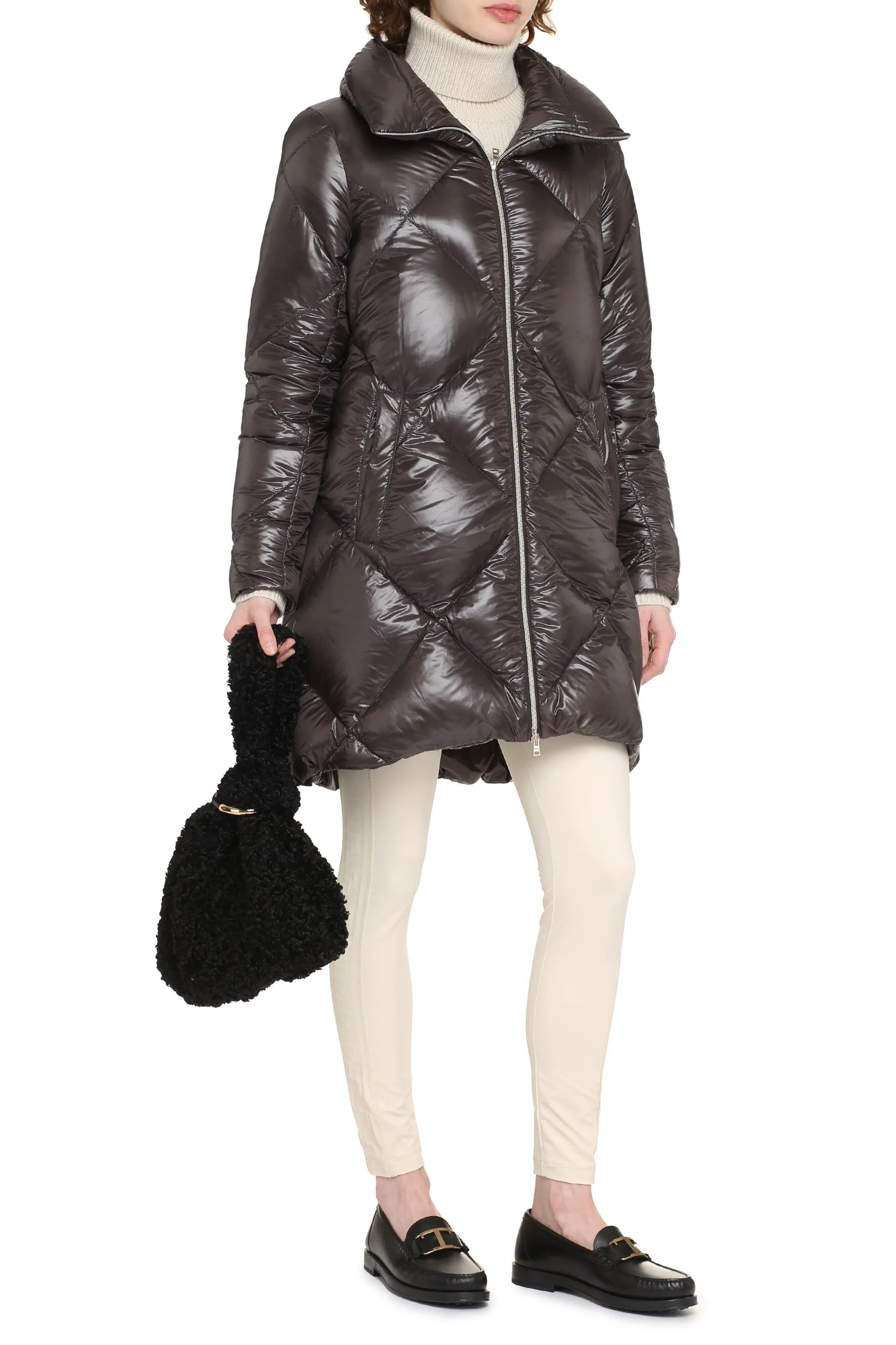 Techno-nylon down jacket