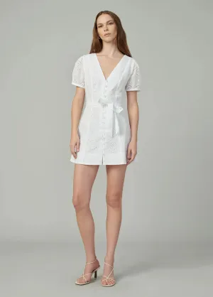 The Halle Eyelet Mini Dress