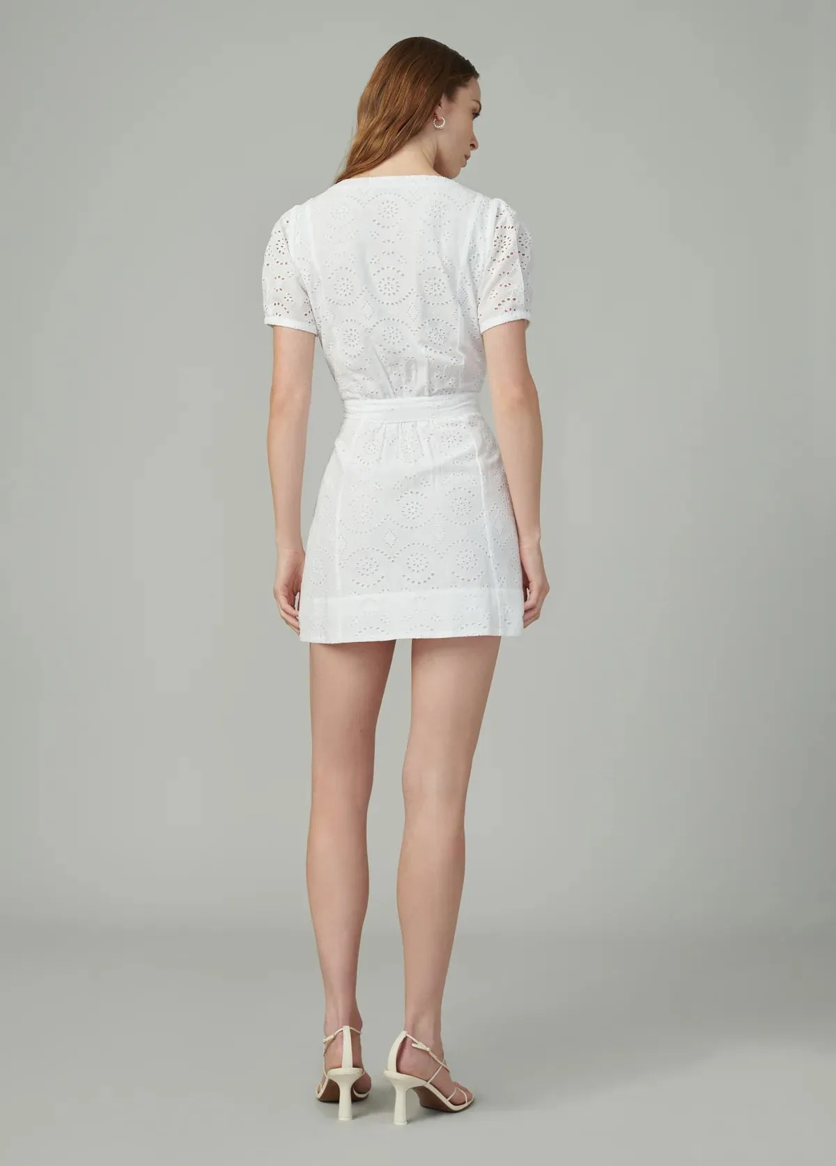 The Halle Eyelet Mini Dress