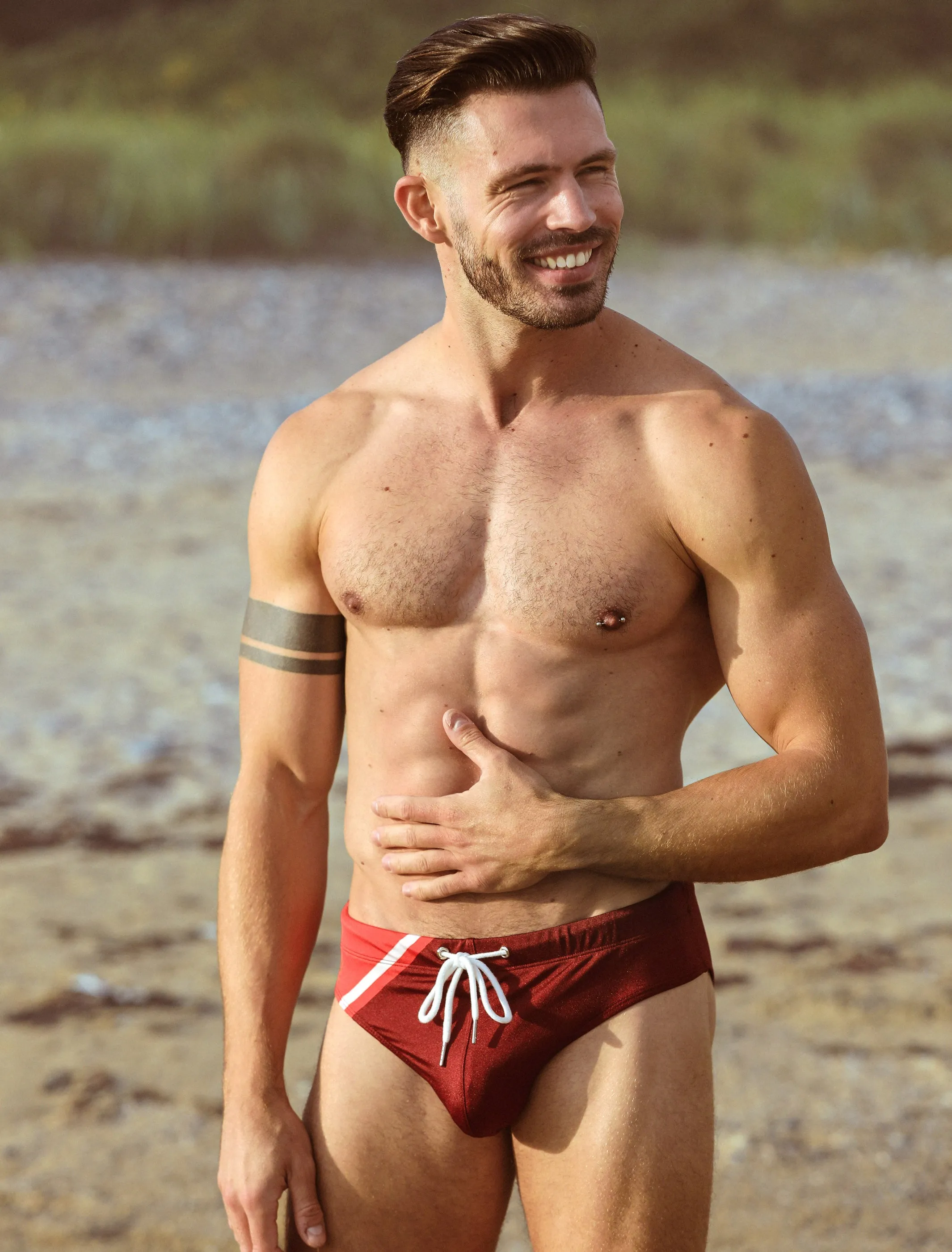 The Kute Edition: Swimming Trunks - Rio Red