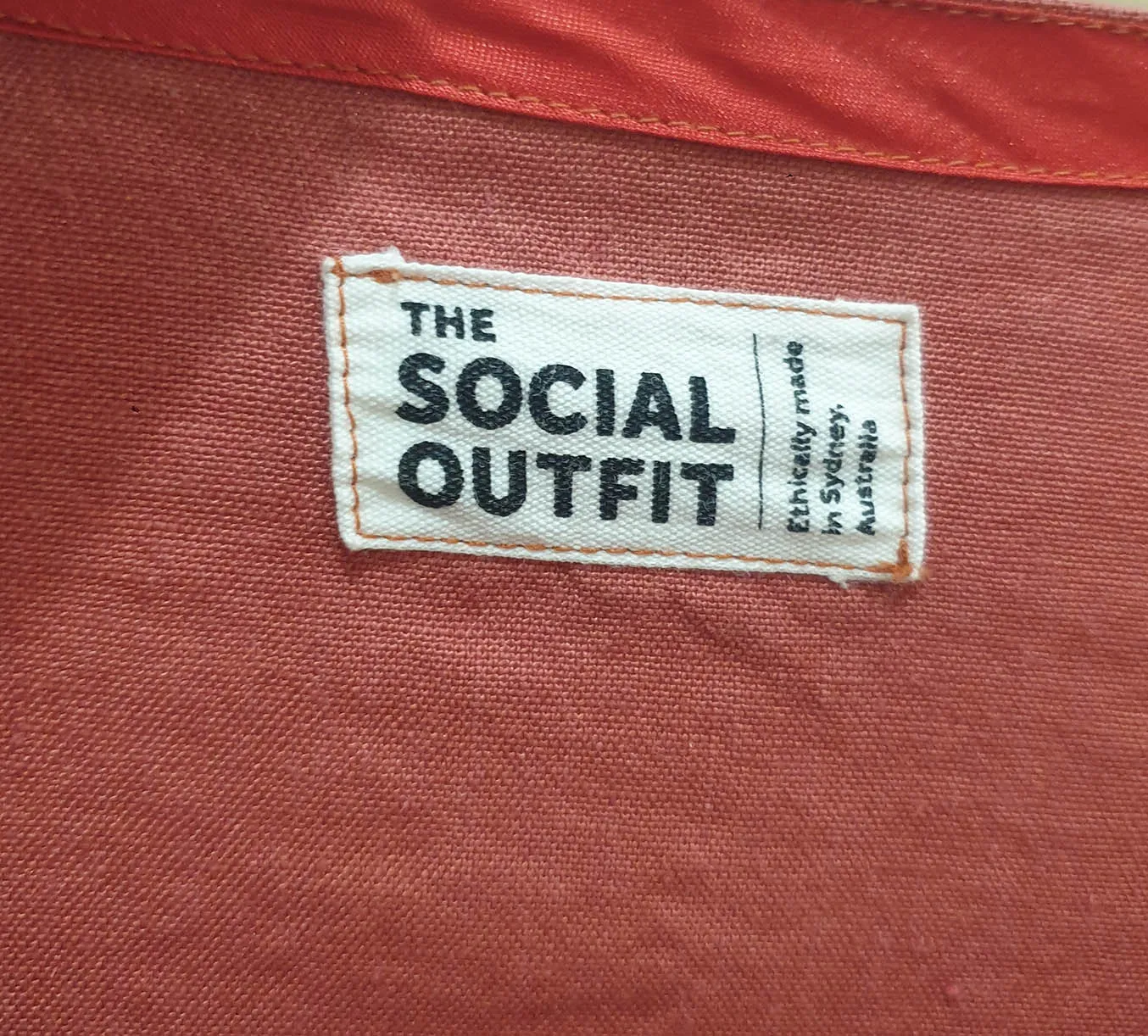 The Social Outfit red linen blend jacket size L