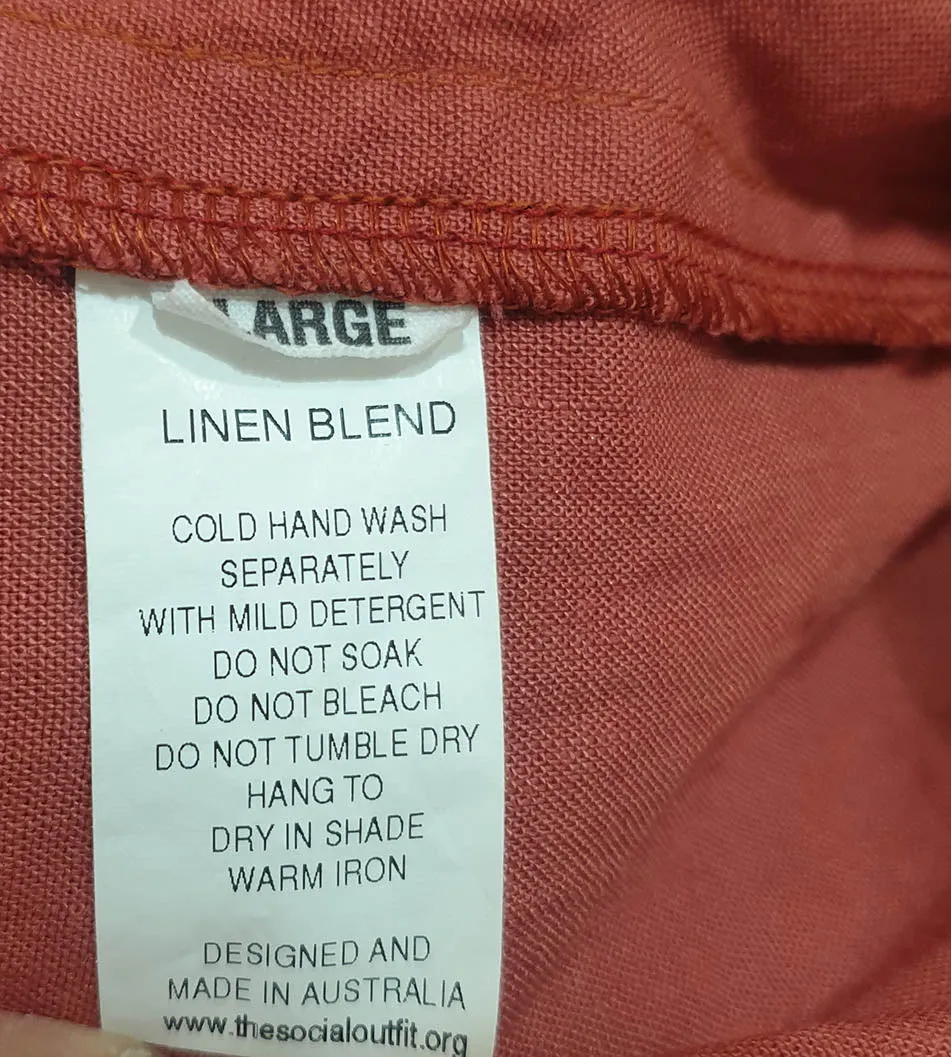 The Social Outfit red linen blend jacket size L